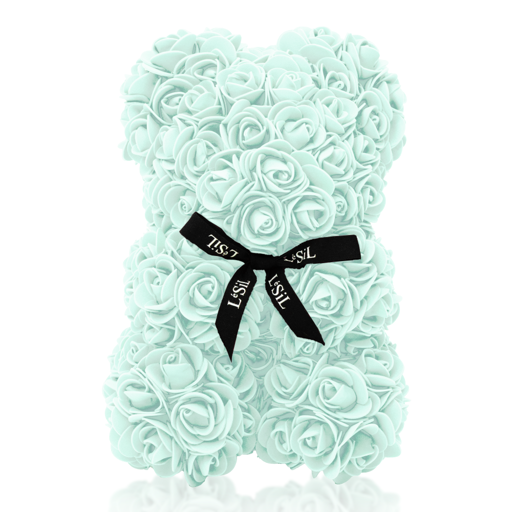 Mini Handmade Rose Bear - Minty Green