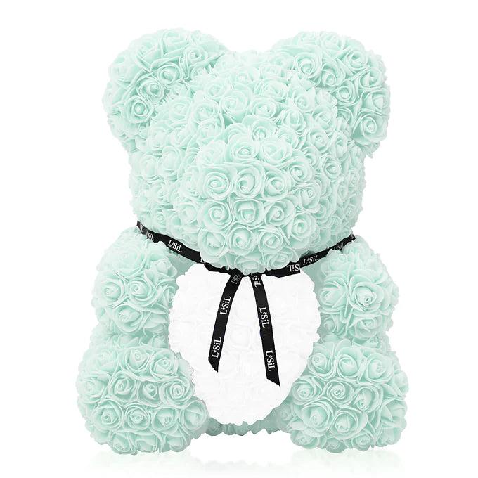 LéSiL Handmade Rose Bear - Minty Green