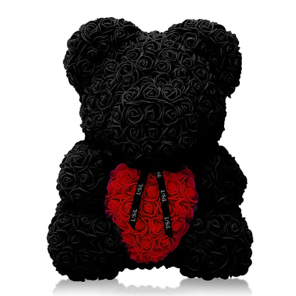 LéSiL Handmade Rose Bear - Black