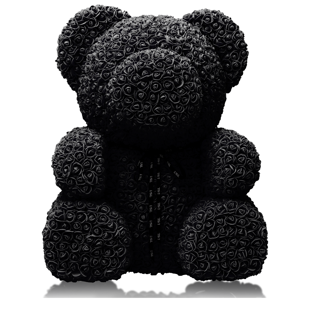 LéSiL Handmade Rose Bear - Black