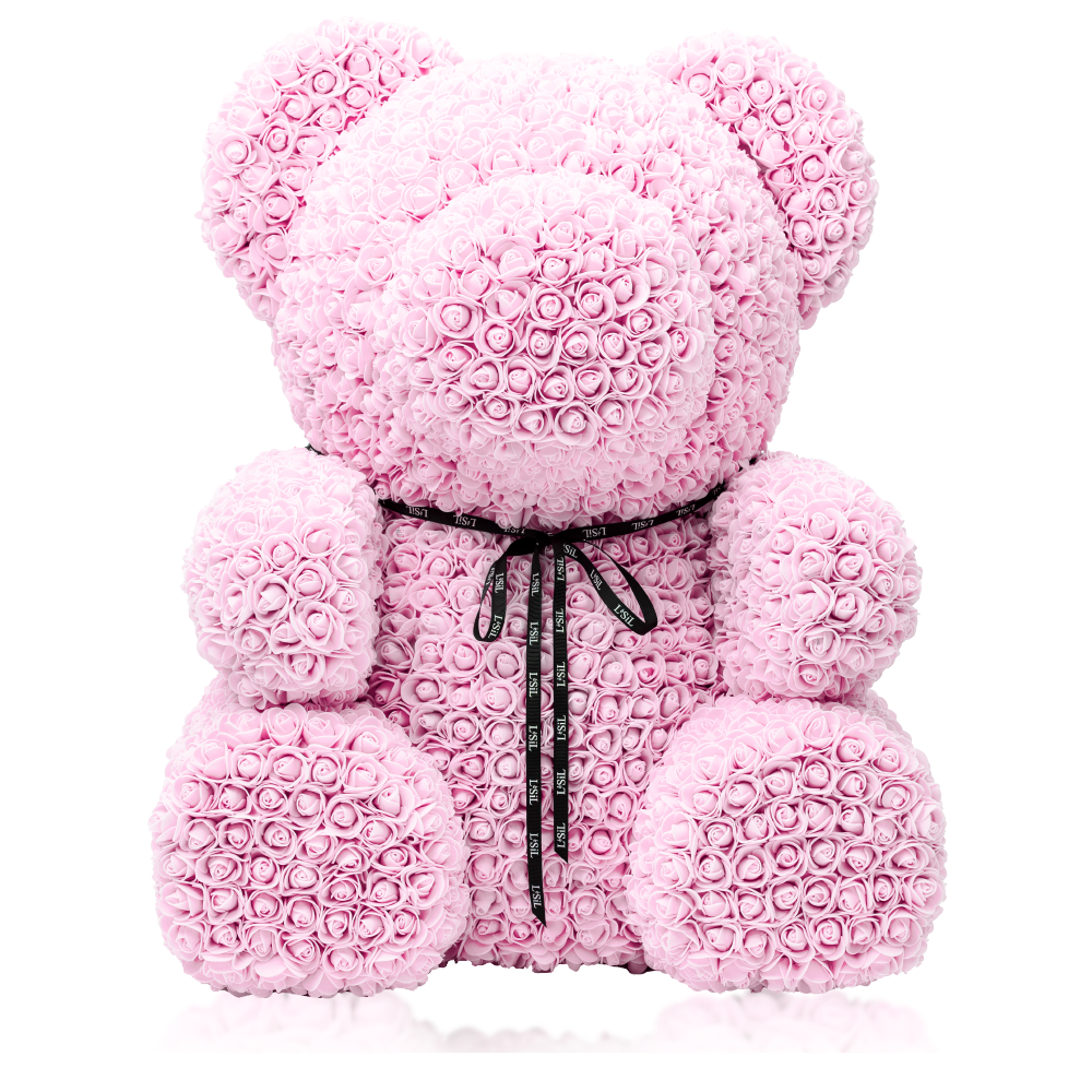 LéSiL Giant Handmade Rose Bear - Light Pink