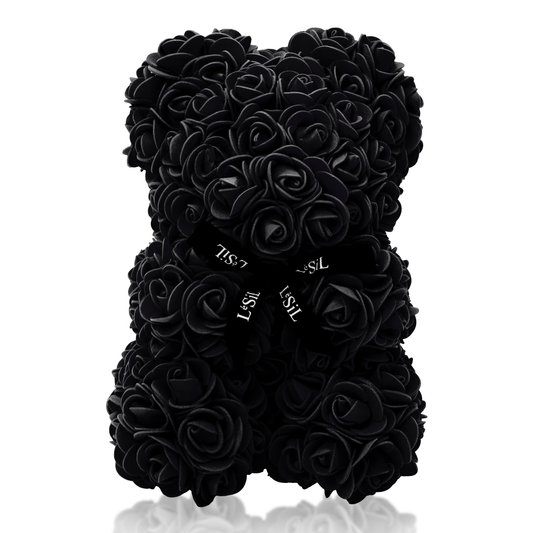 LéSiL Mini Handmade Rose Bear - Black