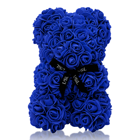 LéSiL Mini Handmade Rose Bear - Diamond Blue
